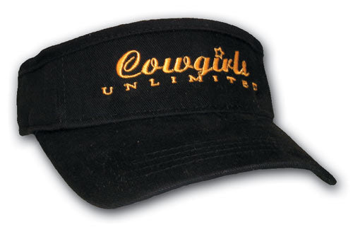 “Cowgirls Up” Western Visor – Black