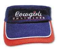 “Cowgirls Up” Western Visor – Red, White & Blue