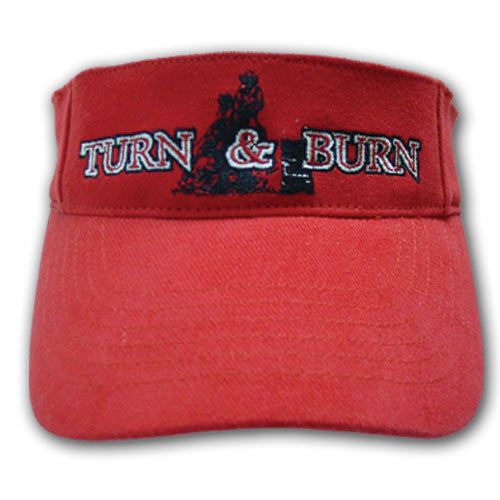 “Turn & Burn” Barrel Racer Visor – Red