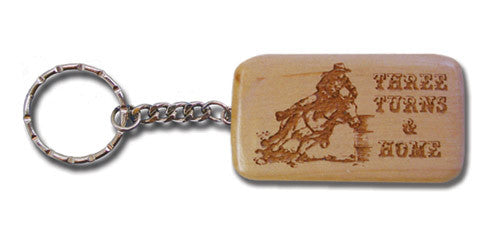 “Three Turns and Home” Wooden Key Chain