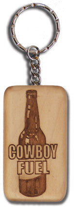 “Cowboy Fuel” Wooden Key Chain