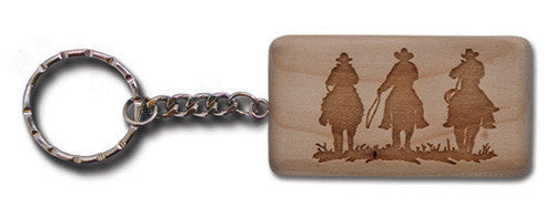 “3 Riders” Wooden Key Chain