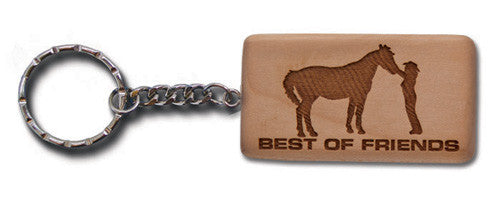 “Best of Friends” Wooden Key Chain