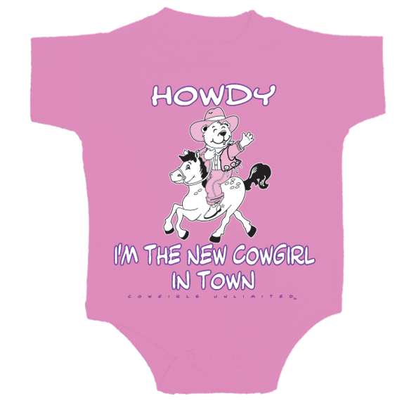 “New Cowgirl In Town” Western Creeper/Onsie