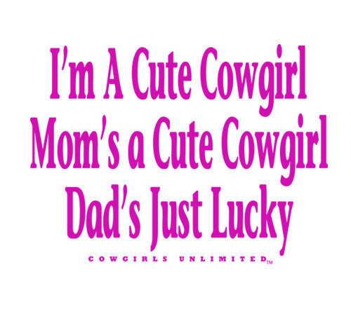 “Dad’s Lucky Cowgirl” Western Kids T-Shirt