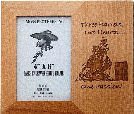 “One Passion” Laser Engraved Western Picture Frame