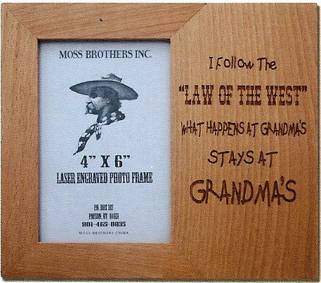 “Follow” Laser Engraved Western Picture Frame