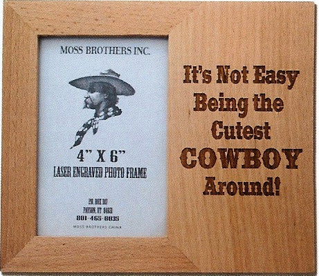 “Around Cowboy” Laser Engraved Western Picture Frame