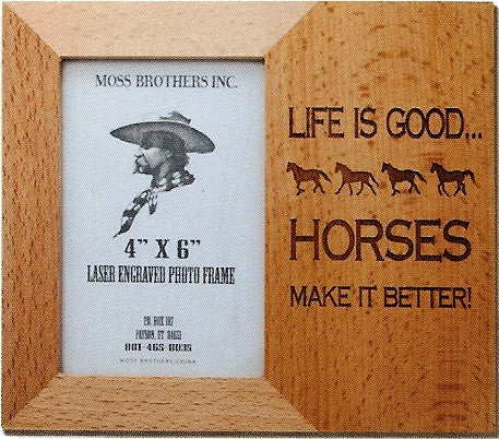 “Better” Laser Engraved Western Picture Frame