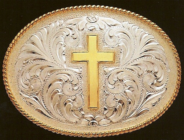 “Cross” Silver Belt Buckle