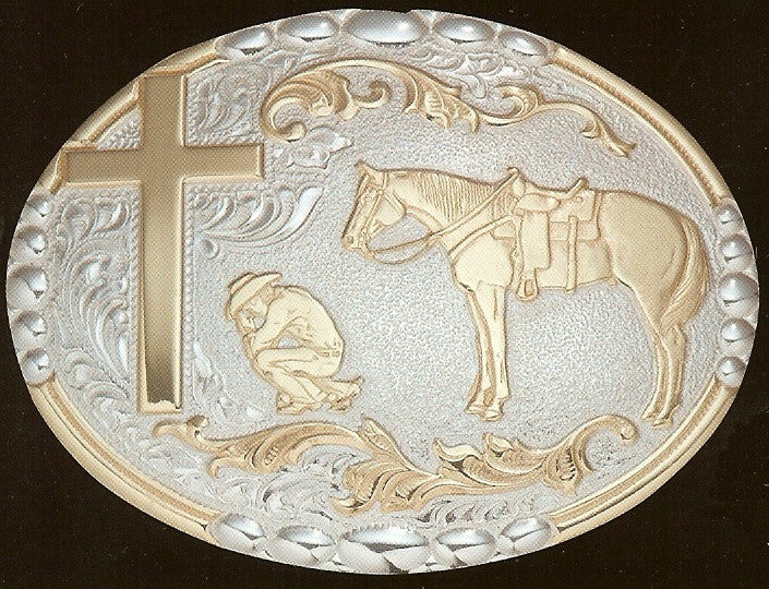 “Praying Cowboy” Belt Buckle by Crumrine