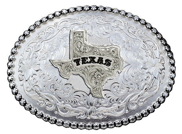 Antiqued Silver Texas Belt Buckle