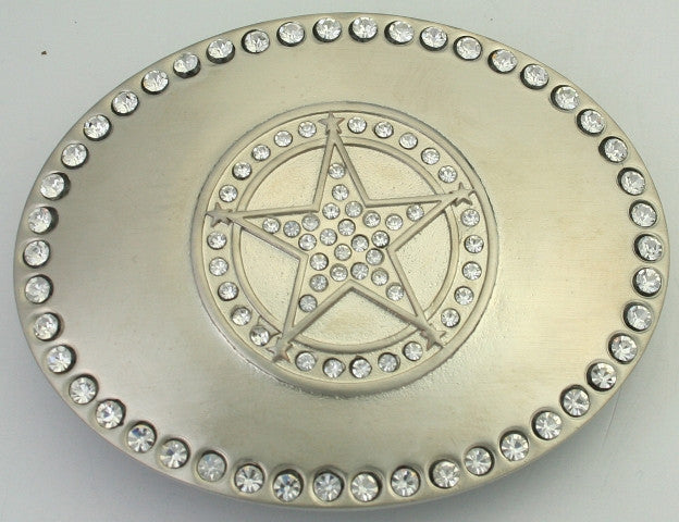 Western Nickel Star Belt Buckle