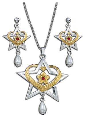 Western Heart, Star, Flower and Pearl Drop Jewelry Set