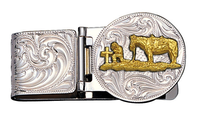 Praying Cowboy Hinged Money Clip