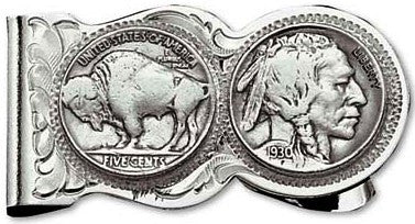 Western Genuine Buffalo Indian Nickel Money Clip