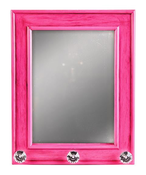 Western Mirror with Crystal Knobs – Pink