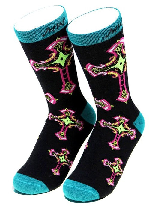 Western Cross Socks – Black