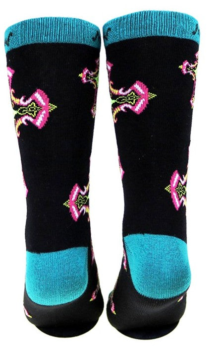 Western Cross Socks – Black