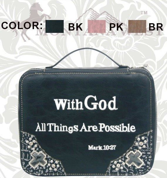 “With God All Things Are Possible” Western Bible Cover