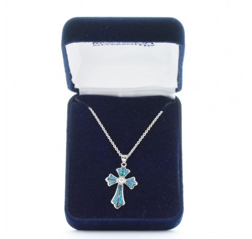 River of Lights Pond of Faith Cross Necklace