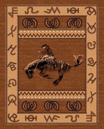 “Bucking Bronc'” Western Area Rug (5 Sizes Available)