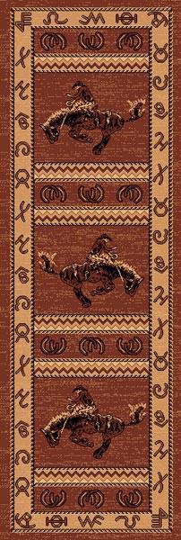 “Bucking Bronc'” Western Area Rug (5 Sizes Available)