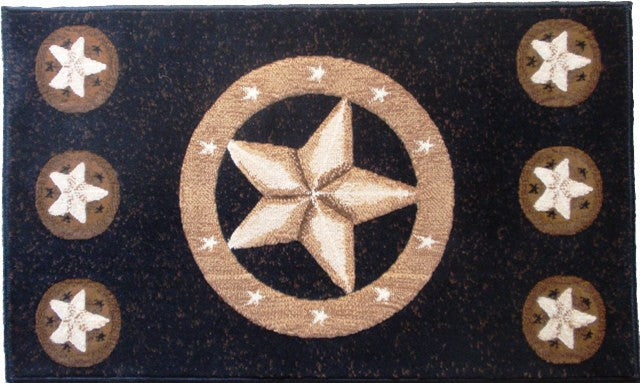 “Western Star” Area Runner Black – 2 x 7