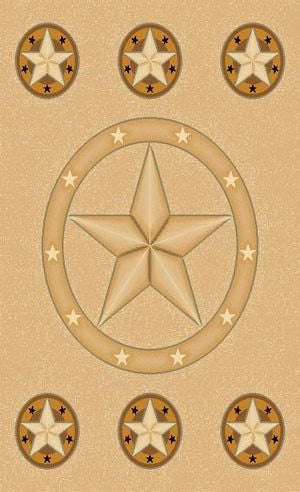 “Western Star” Western Area Rug Beige – 2 x 3