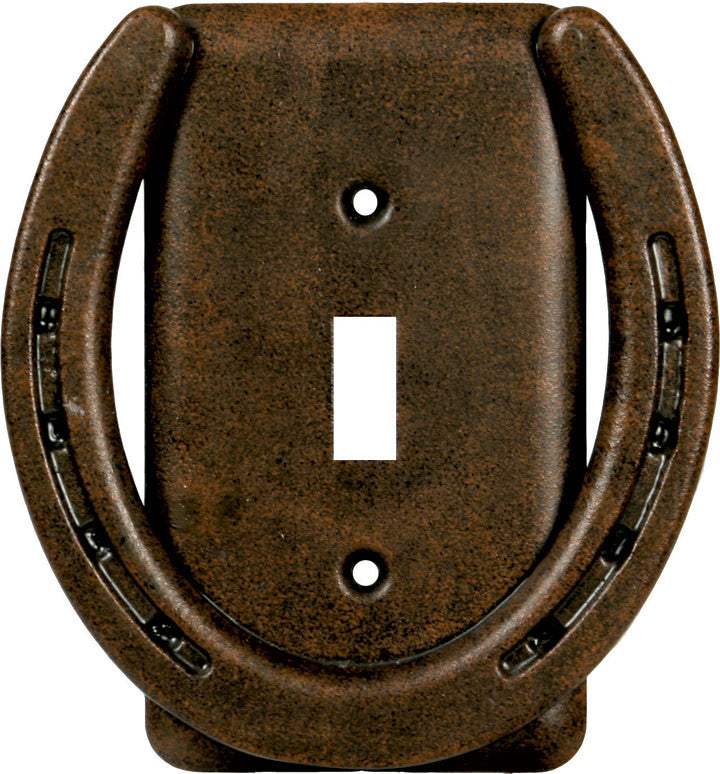 Western Metal Horseshoe Single Switch Cover