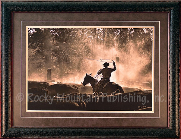 “Lost Canyon Roundup” Western Framed & Matted Print