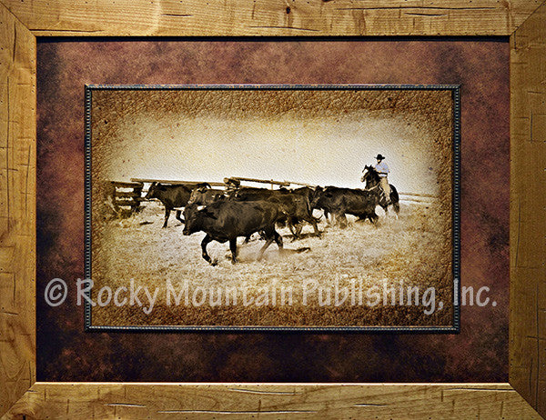 “The Gathering” Western Framed & Matted Print