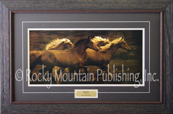 “Tribe” Western Horses Framed & Matted Print (17″ x 28″)
