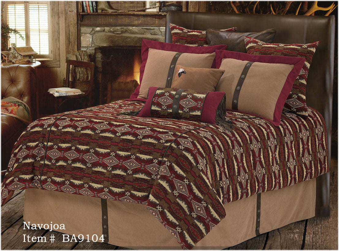 (RWBA9104-SK) “Navajoa” Western 5-Piece Bedding Set – Super King
