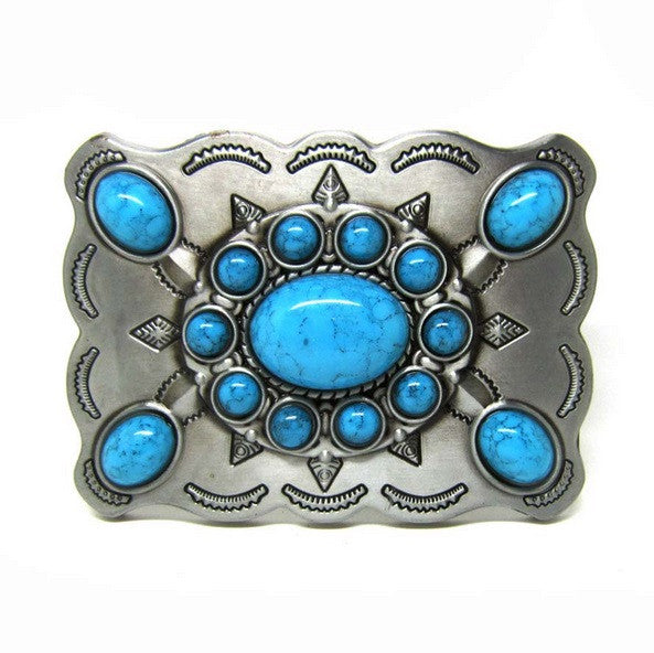 Western Turquoise Cowgirl Belt Buckle