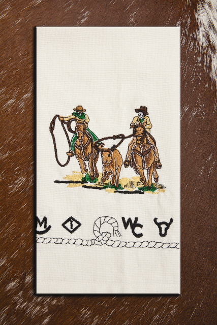 “Team Roper” 100% Cotton Embroidered Kitchen Towels