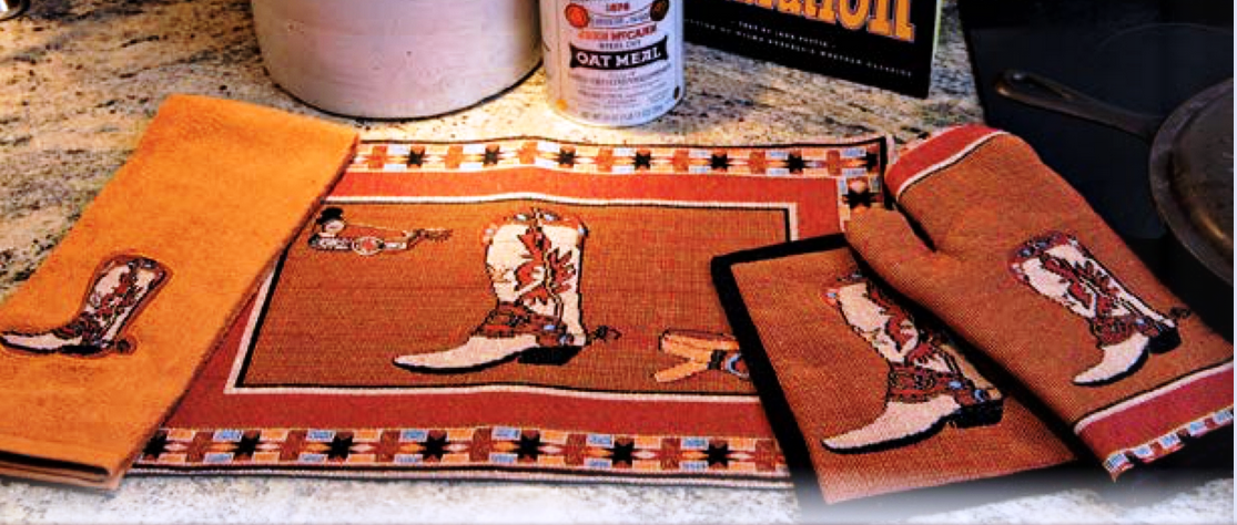 “WESTERN BOOT” Kitchen/Dining Linen Collection