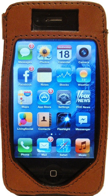 Western Brown Leather iPhone4 Protective Case